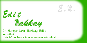edit makkay business card